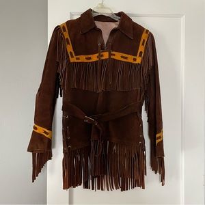 Vintage Fringe Leather Jacket